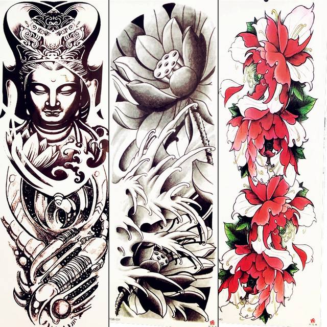 640x640 Online Shop Buddha Temporary Black Drawing Tattoo Flower Supplies - Drawing Tattoo Online