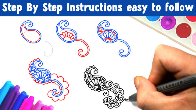 643x362 Learn How To Draw Henna Tattoo On The App Store - Drawing Tattoos Step By Step