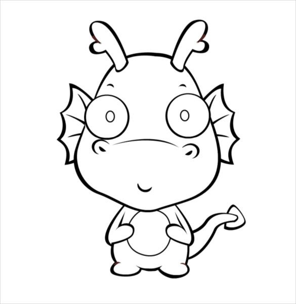 585x600 dragon drawing template free pdf documents download! free - Drawing Templates Free