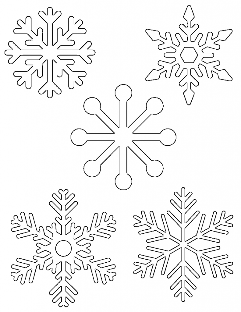 791x1024 Free Printable Snowflake Templates Large Small Stencil - Drawing Templates Free