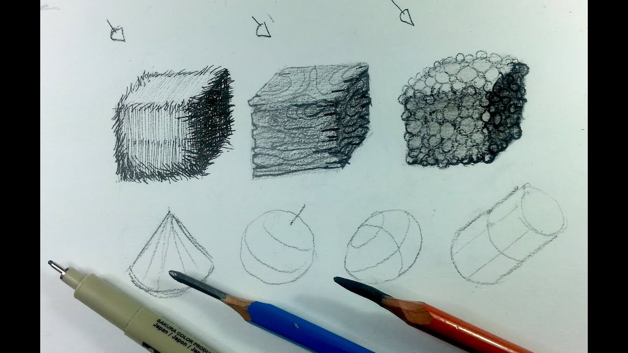1280x720 How To Create Textures Pen Vs Pencil Vs Charcoal - Drawing Textures With Pencil