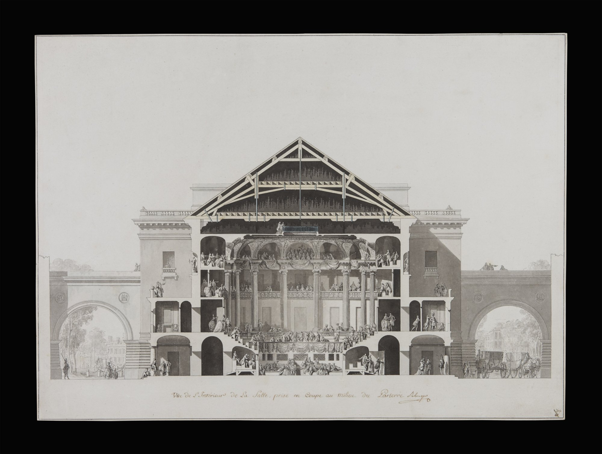 2000x1509 Joseph Theatre For Comedie Italienne, Dm - Drawing Theatre