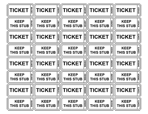 500x386 free printable raffle tickets free printable raffle ticket - Drawing Ticket Template