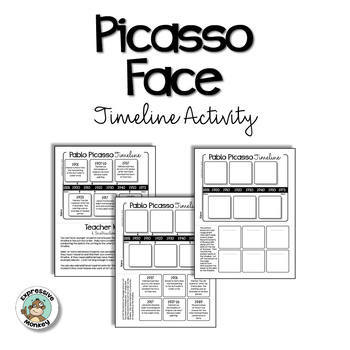350x350 pablo picasso portrait drawing research lesson tpt - Drawing Timeline