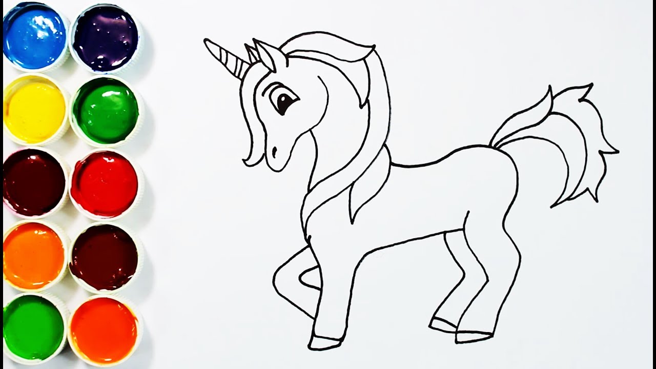 1280x720 How To Draw And Paint Unicorn For Kids - Drawing To Paint