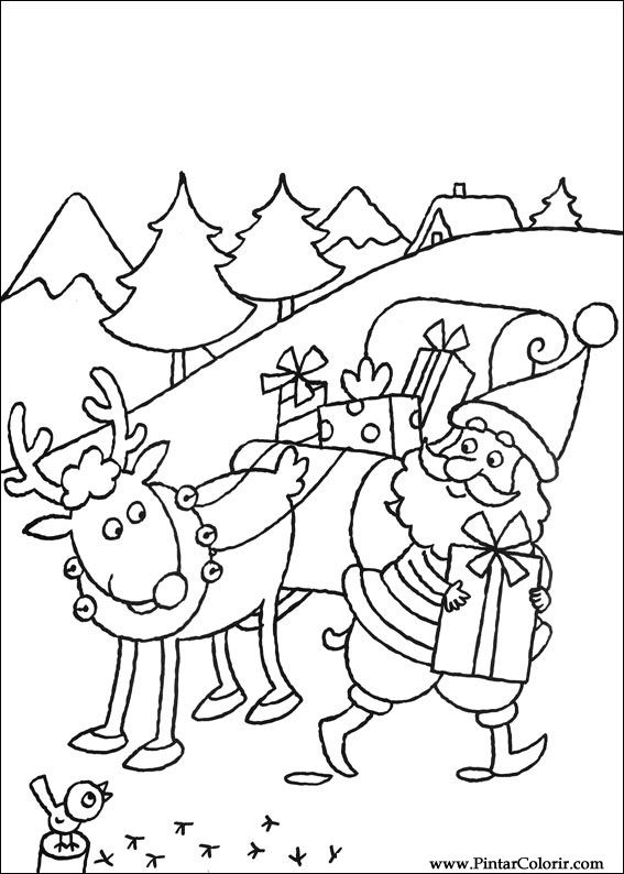 567x794 Drawings To Paint Colour Christmas - Drawing To Paint