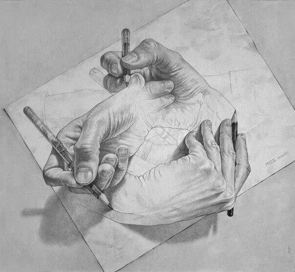 604x558 Escher - Drawing To Reality