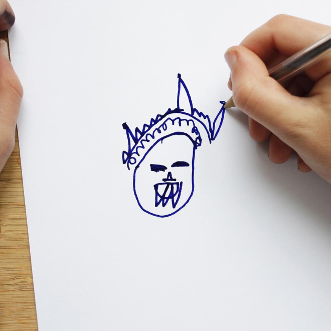 660x660 dad shows what would happen if kid's drawings became reality - Drawing To Reality