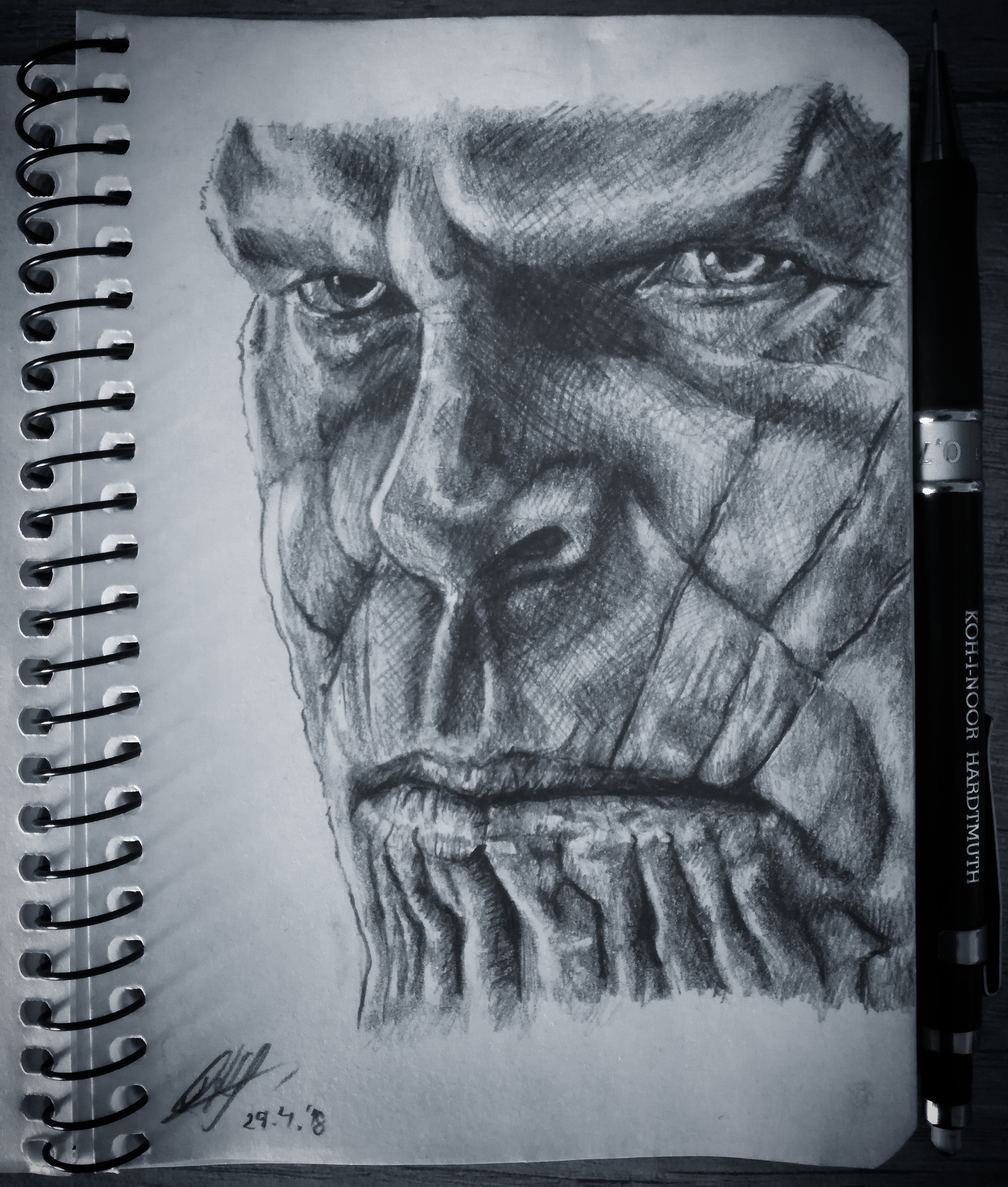 3120x3675 Thanos Drawing I Did Today Marvel - Drawing Today