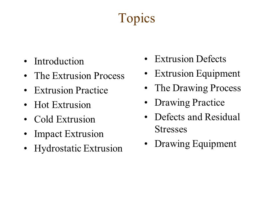 960x720 Chapter Extrusion And Drawing Of Metals Topics Introduction - Drawing Topics