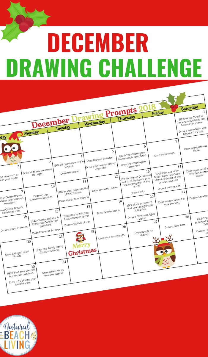 700x1200 December Drawing Challenge - Drawing Topics