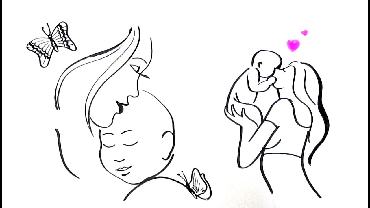 1280x720 Mother's Day Drawing Ideas Happy Mothers Day - Drawing Topics