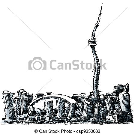 450x447 wavy toronto a wavy illustration of the city of toronto - Drawing Toronto