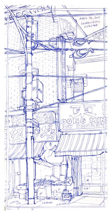 375x722 Chinatown East In Toronto Drawing - Drawing Toronto