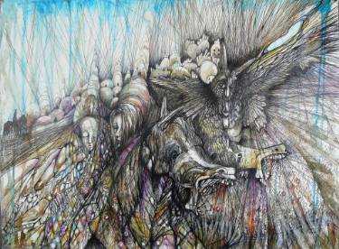 375x276 Fleeing The Torrent Of Naysayers Drawing - Drawing Torrent