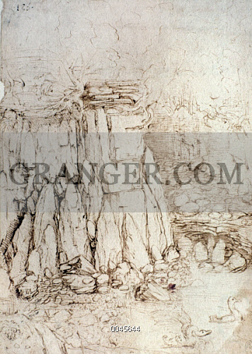 356x500 Image Of Torrent Between The Rocks - Drawing Torrent