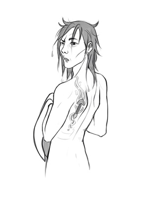 320x400 torrent got caught out in the shower, probably - Drawing Torrent