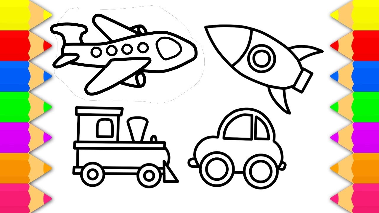 1280x720 how to draw vehicle toys for kids - Drawing Toys