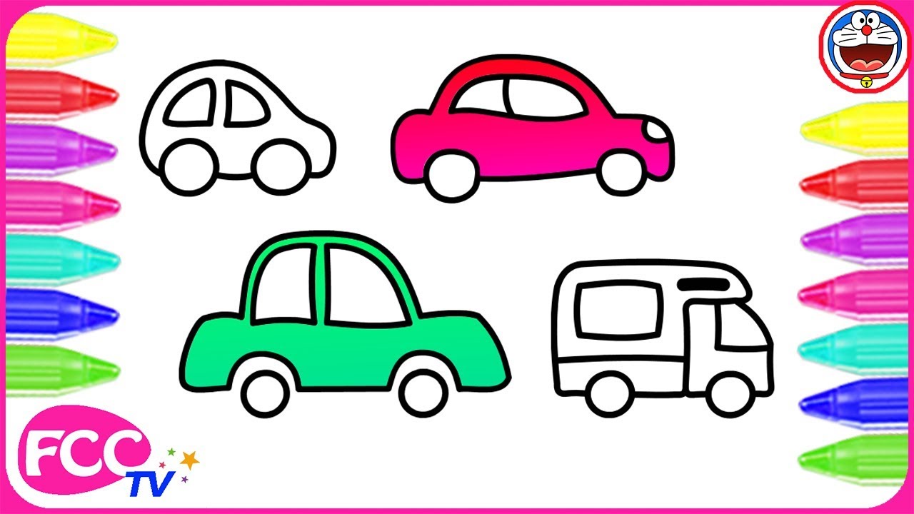 1280x720 how to draw cars toys for baby drawing for kids how to color - Drawing Toys