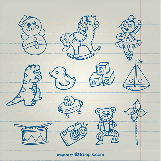 626x626 toys drawings collection vector free download - Drawing Toys