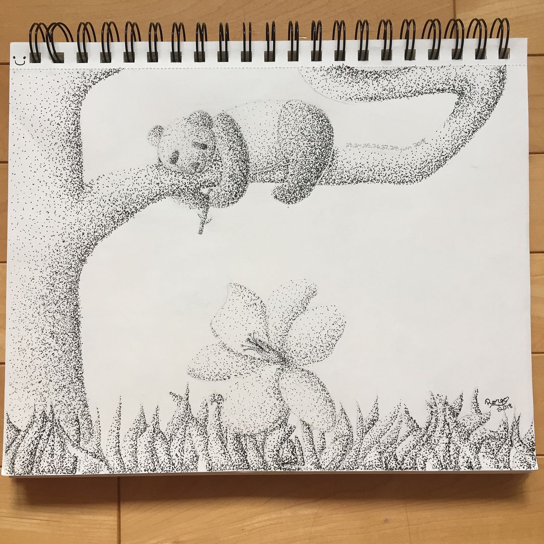 1080x1080 pointillisme! pointillism! - Drawing Traduction