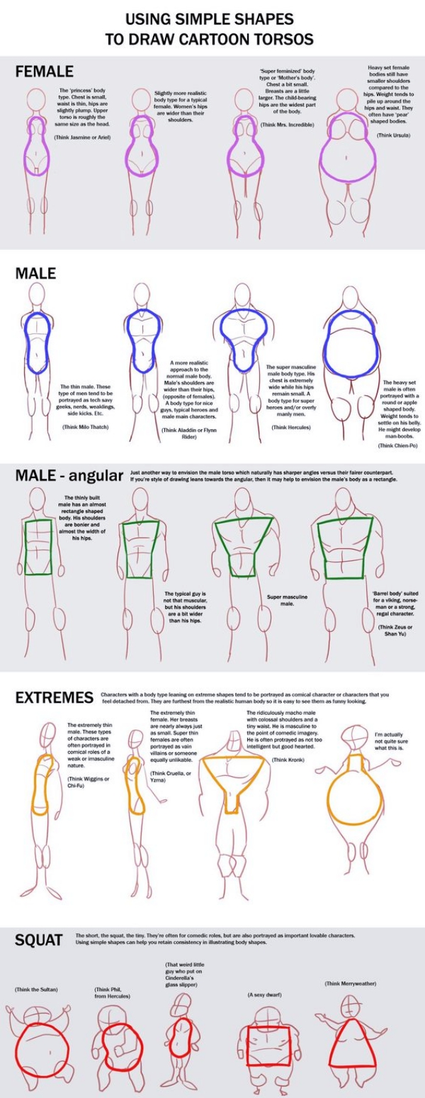 600x1548 How To Draw Body Shapes Tutorials For Beginners - Drawing Tutorials For Beginners
