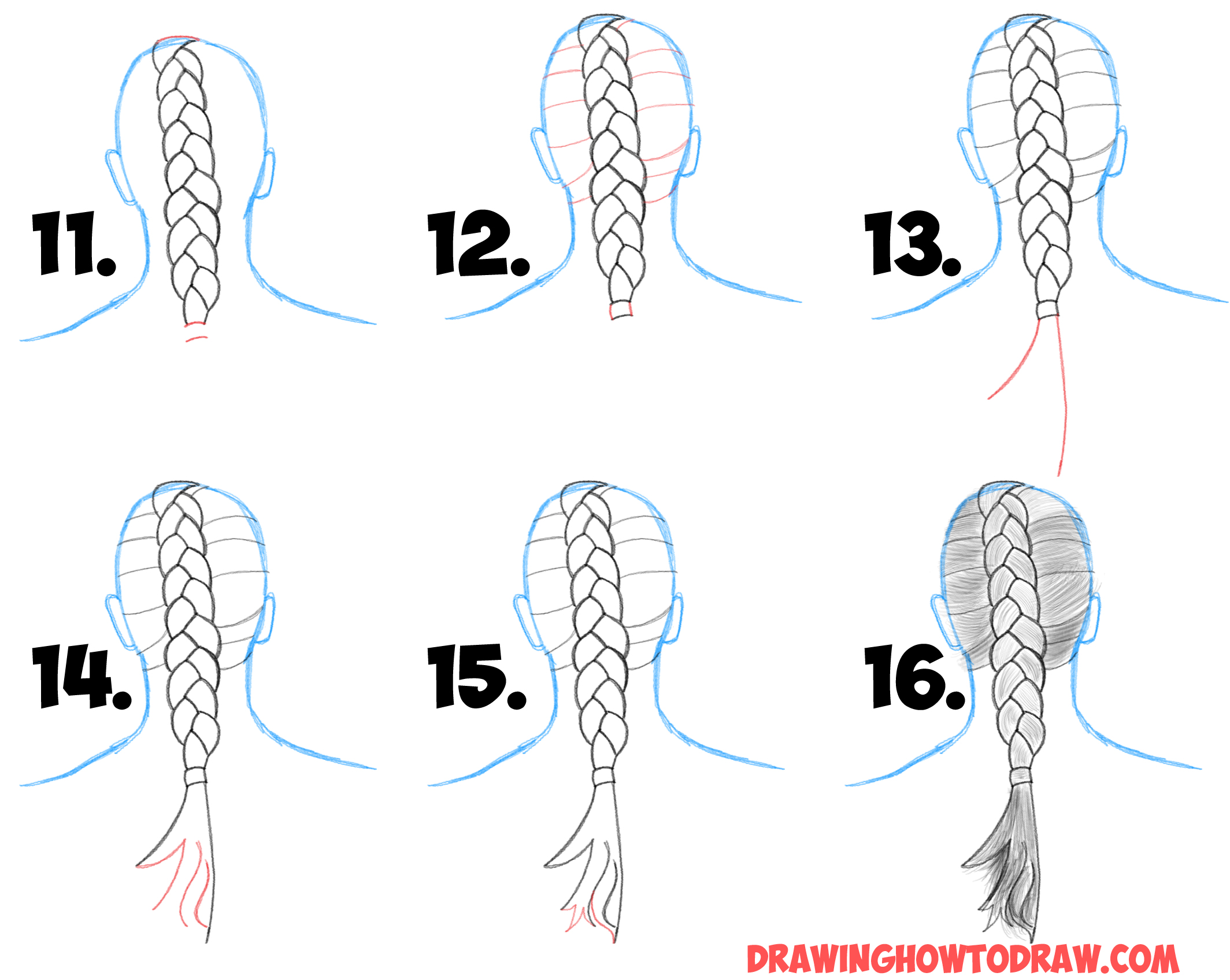 2128x1696 How To Draw Braids With Easy Step - Drawing Tutorials For Beginners