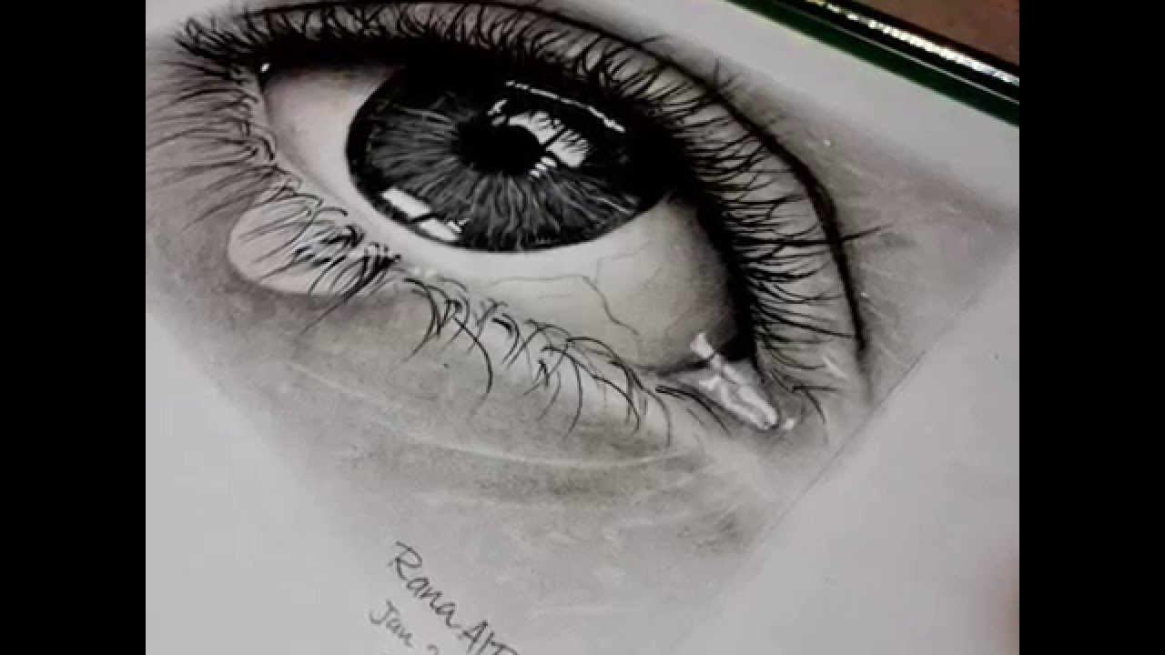 1280x720 How To Draw Realistic Eye Using Pencil And Charcoal Pencil - Drawing Using Charcoal Pencil