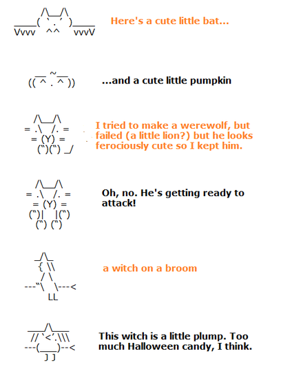 408x565 halloween keyboard characters - Drawing Using Keyboard Symbols