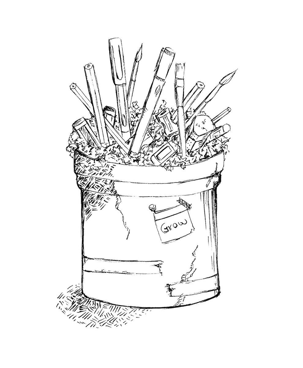 990x1200 On Twitter Inktober Day Drawing Utensils - Drawing Utensils