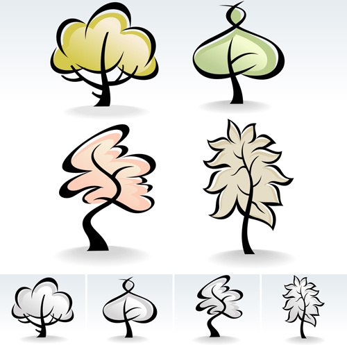 500x497 drawing cute tree vector graphics free vector in encapsulated - Drawing Vector Graphics