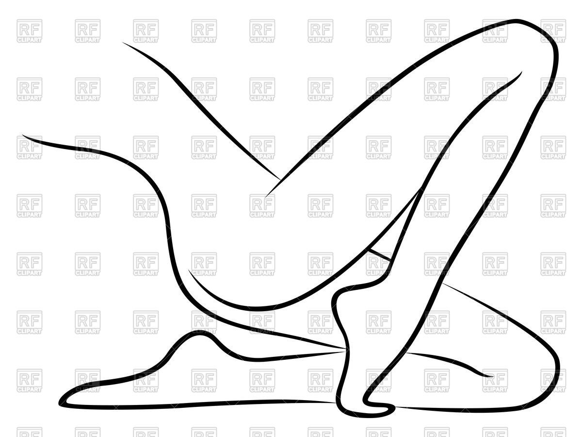 1200x900 Graceful Female Legs, Hand Drawing Vector Image Of People - Drawing Vectors