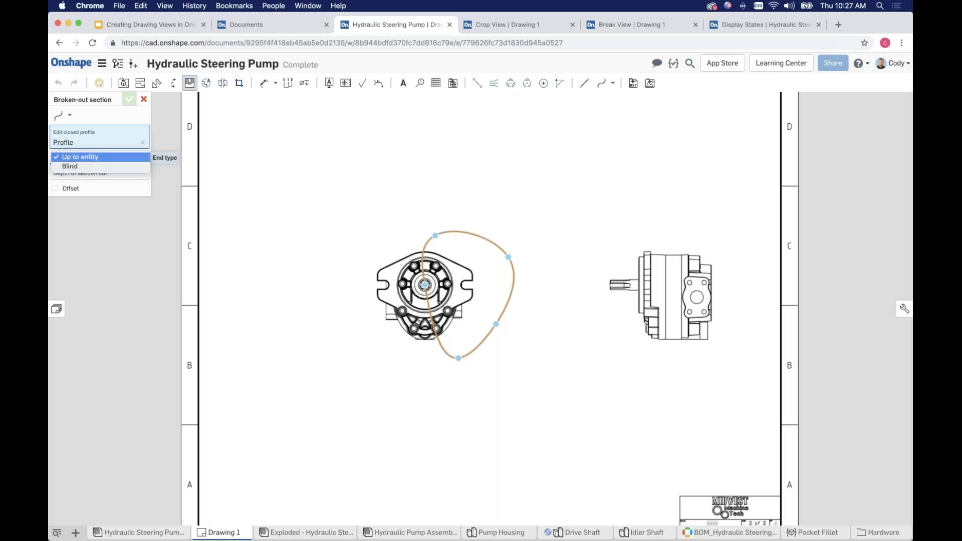 1920x1080 Creating Drawing Views In Onshape - Drawing Views