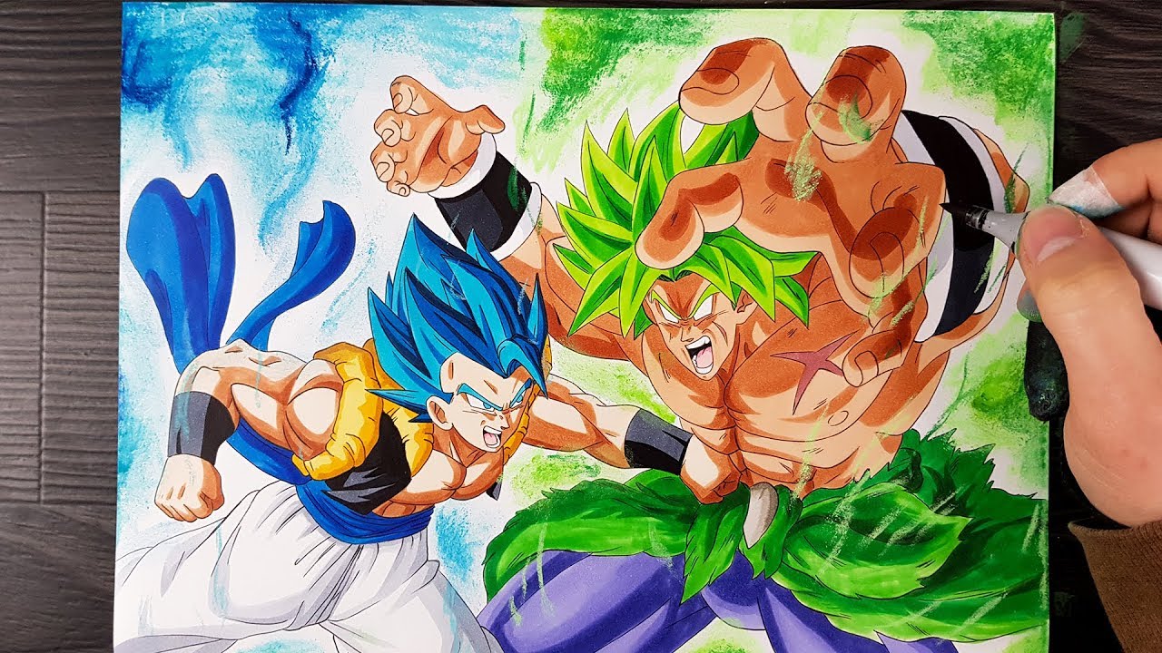 1280x720 Drawing Gogeta Vs Broly Broly Movie - Drawing Vs Drawing