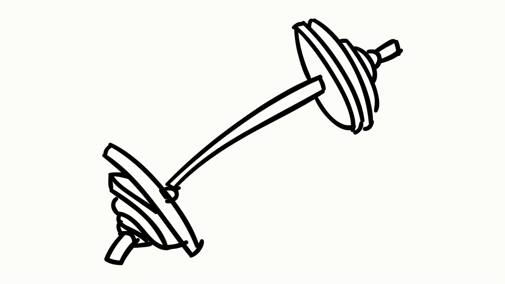 1920x1080 Fitness Weight Sketch Line Drawing Illustration Animation - Drawing Weight