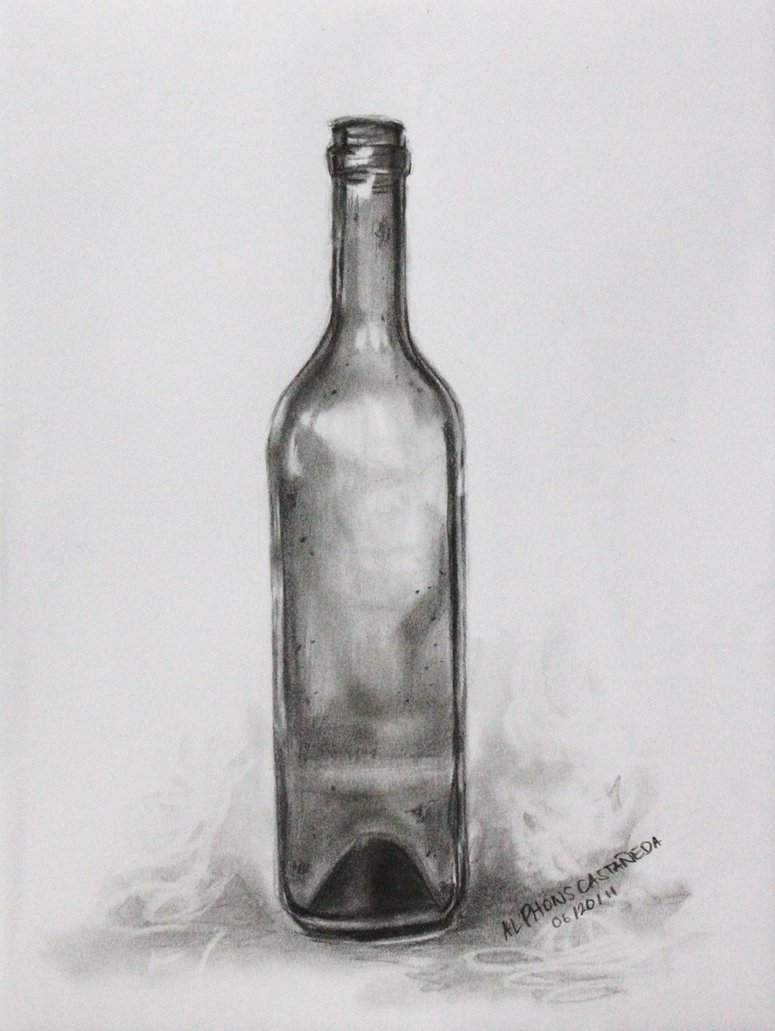 775x1031 Object Drawing Wine Bottle - Drawing Wine