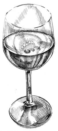 201x450 Drawing Wine Glass Artwork For Sale On Fine Art Prints - Drawing Wine