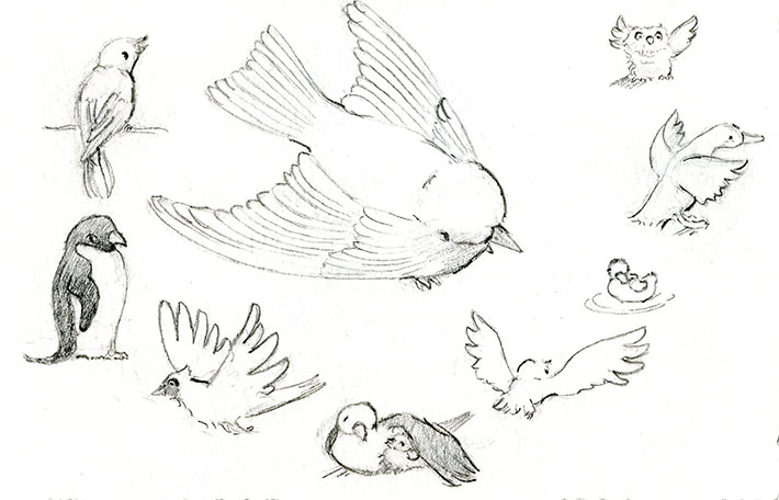 710x456 How To Draw Wings - Drawing Wings Tutorial