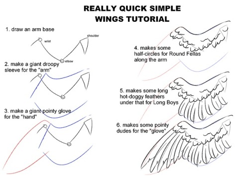 Drawing Wings Tutorial at PaintingValley.com | Explore collection of ...