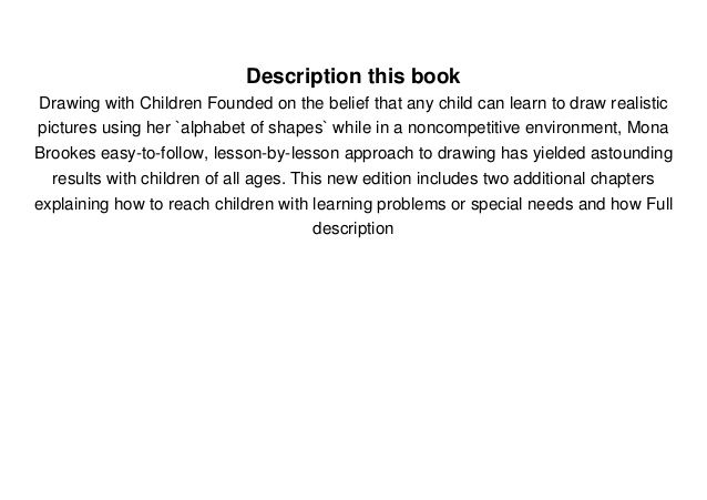 638x451 News Best Books Drawing With Children - Drawing With Children Mona Brookes