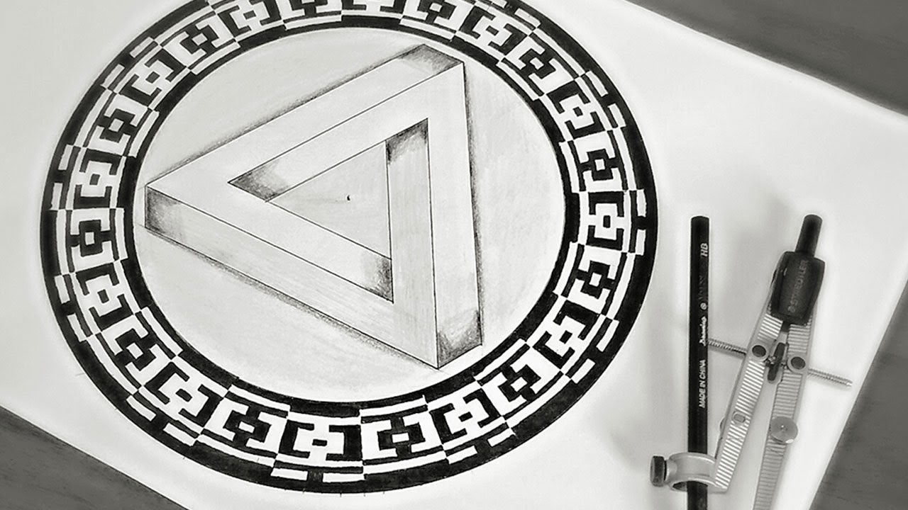 1280x720 Perfect Impossible Triangle - Drawing With Compass