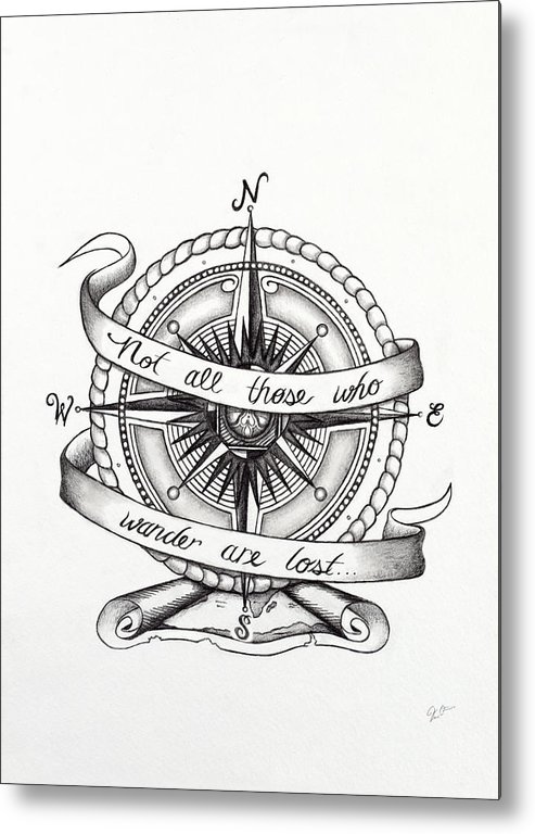 493x768 Compass Drawing Metal Print - Drawing With Compass