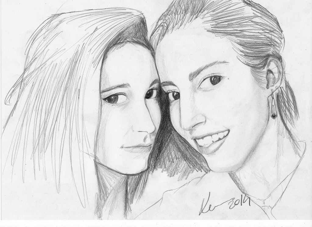 1024x744 How To Draw Three Friends - Drawing With Friends