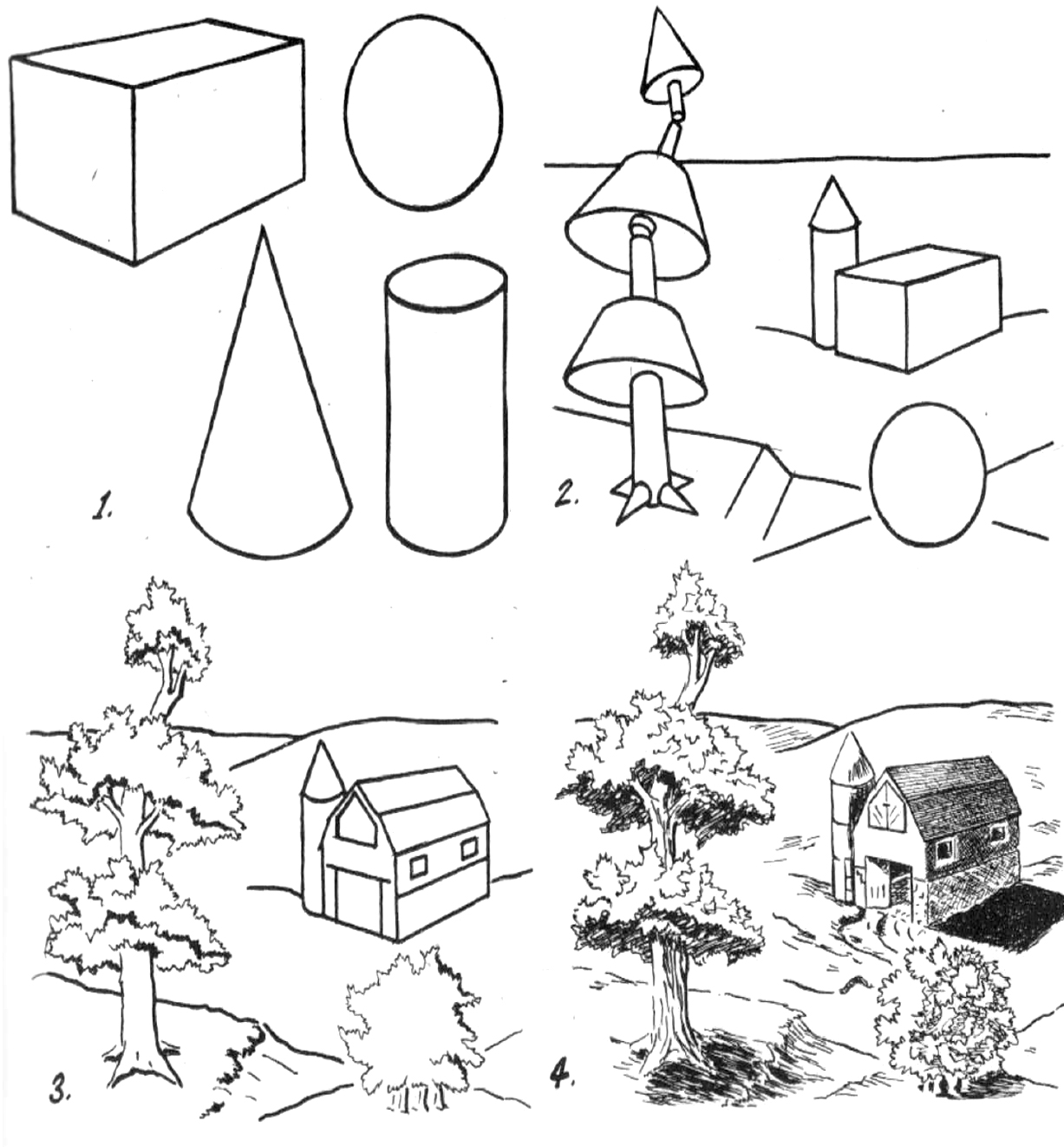 1227x1322 How To Draw What You See - Drawing With Shapes