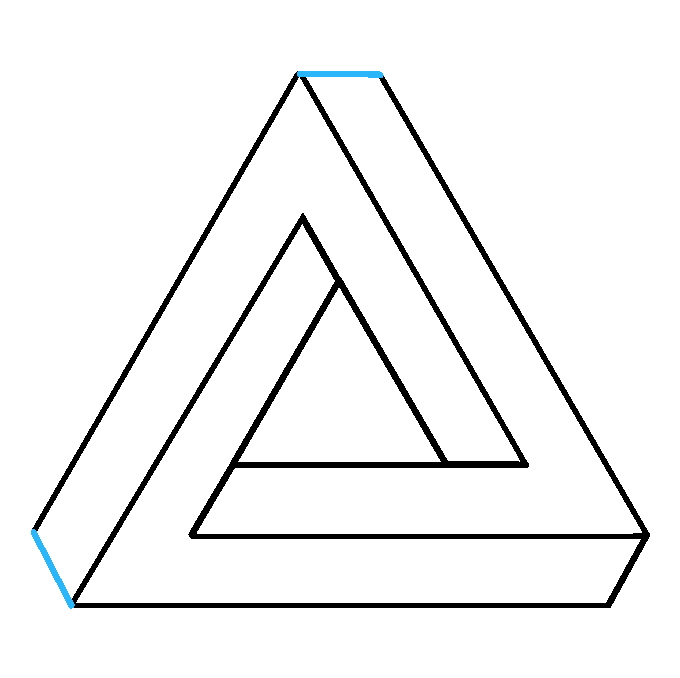 680x678 How To Draw The Impossible Triangle - Drawing With Triangles