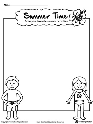 300x400 Drawing Summer Activities Printable Worksheet - Drawing Worksheets