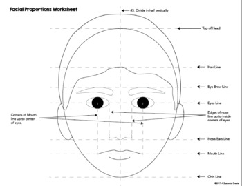 350x270 Facial Proportions Worksheets - Drawing Worksheets