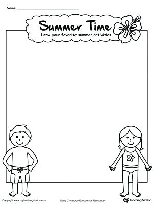 300x400 Drawing Worksheets Drawing Summer Activities Printable Worksheet - Drawing Worksheets For Kids