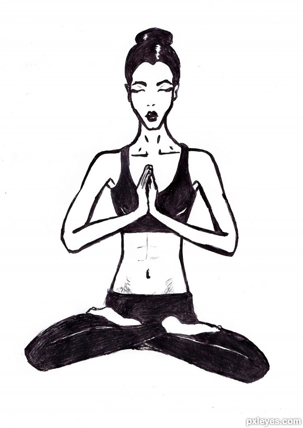 600x847 Yoga Drawing, Pencil, Sketch, Colorful, Realistic Art Images - Drawing Yoga