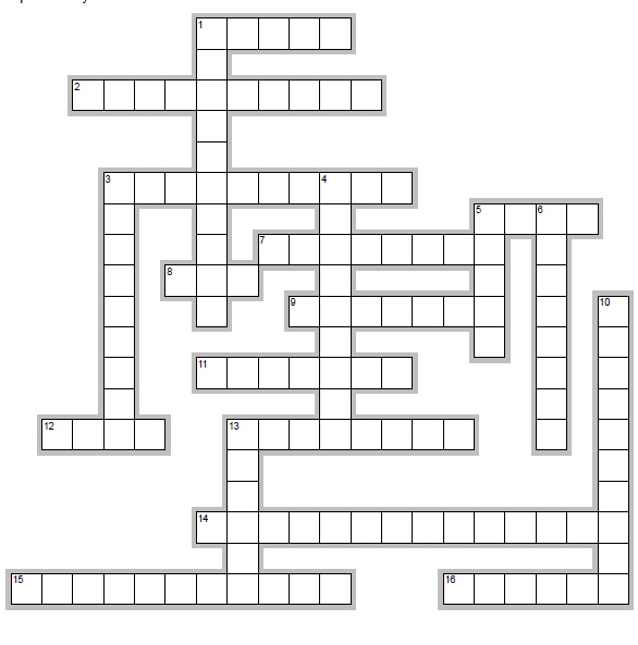 586x593 Spanish Crossword - Drawinging Crossword